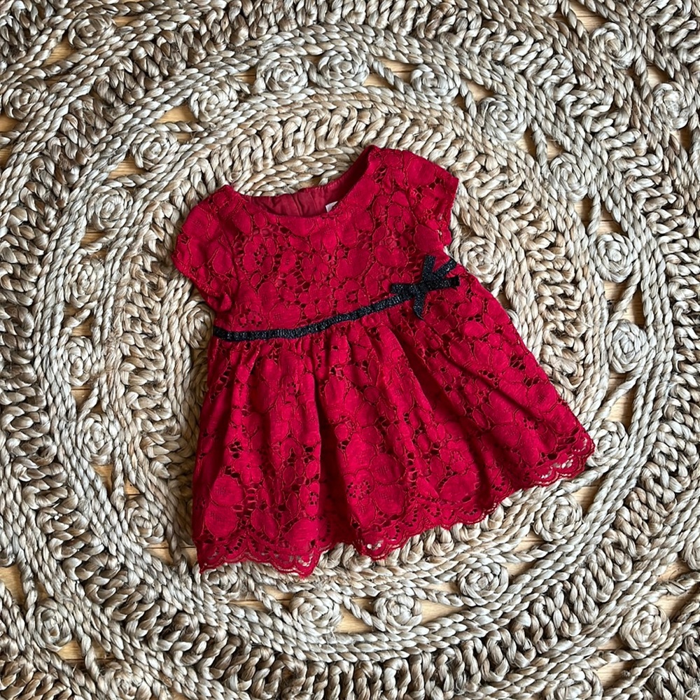 JOE FRESH Baby 6-12M Lace Holiday/Christmas Dress